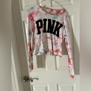 PINK Tie-Dye Long Sleeve Shirt